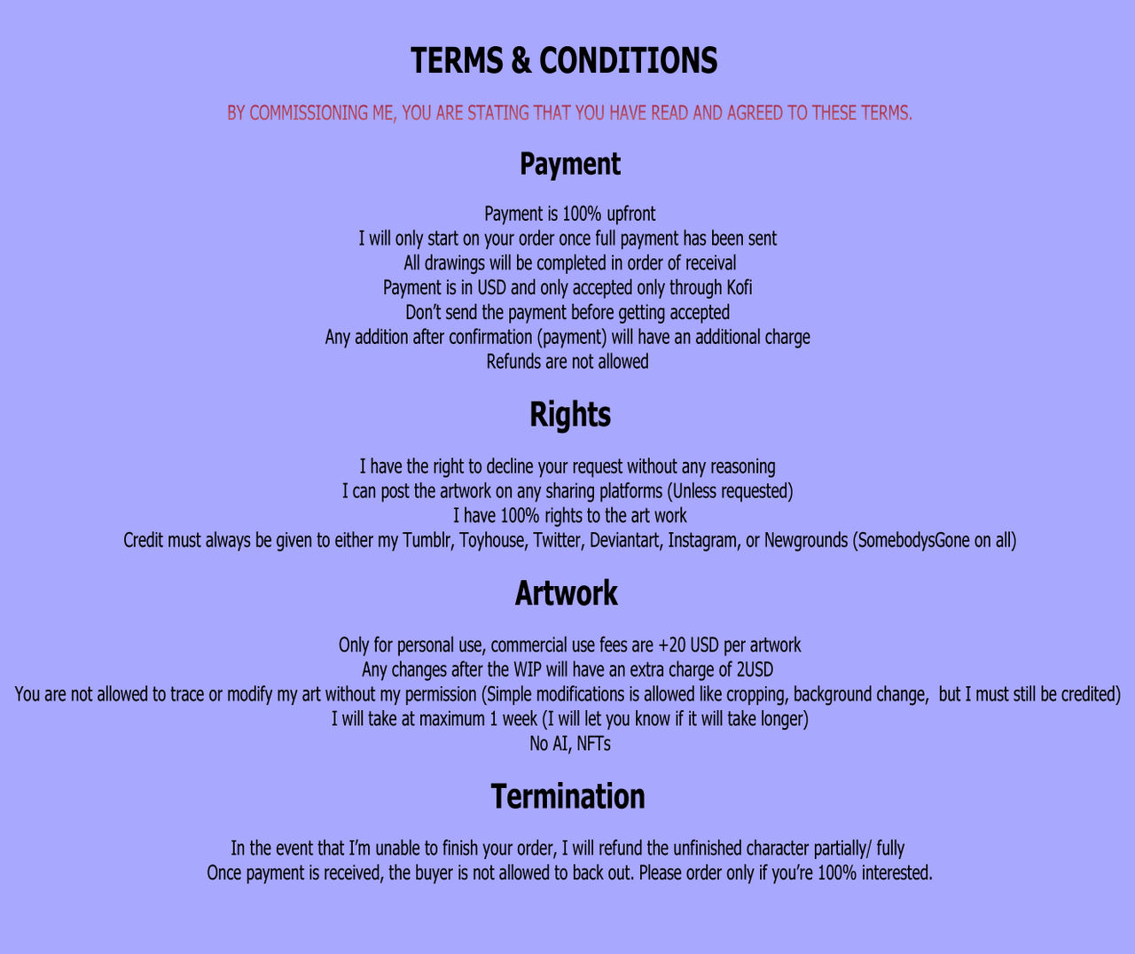 Art Commission Tos at Phillip Hayes blog