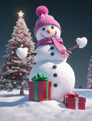 Winter Wonders: Presents under the Snowman's Care