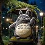Cozy Commute: Evening Adventure with Totoro