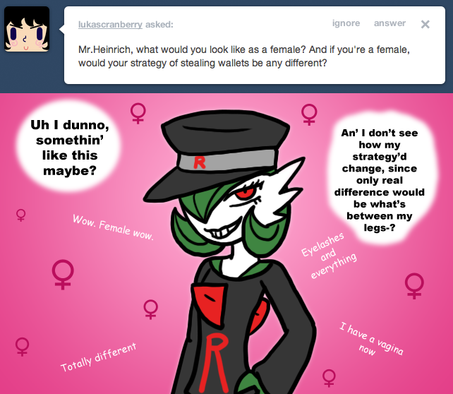 Ask A Rocket Gardevoir Rule 63 by TheClockworkCrow on DeviantArt
