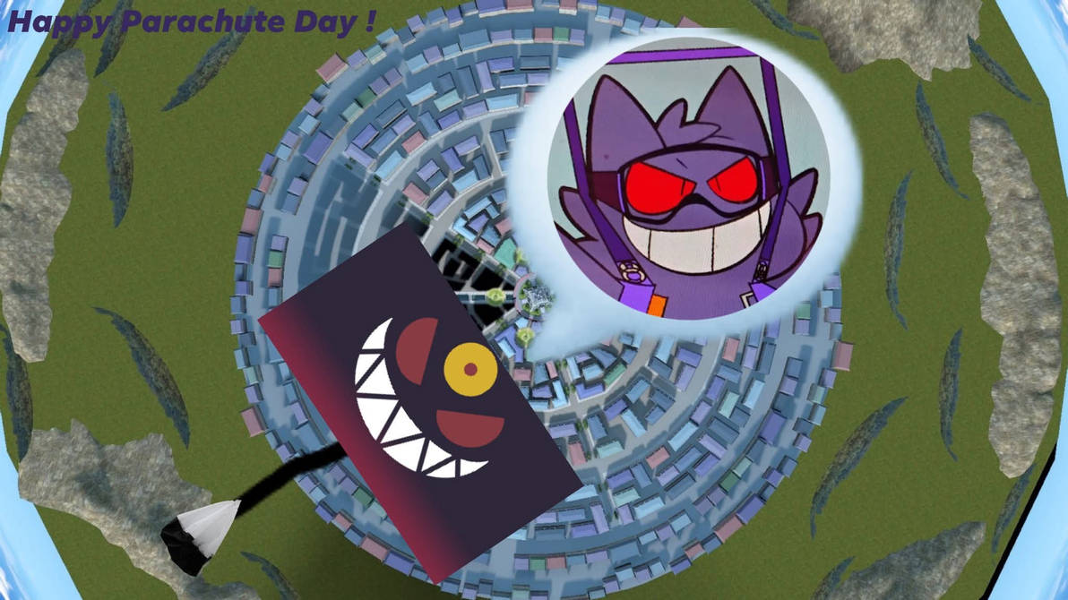 Happy Parachute Day! (Mega Gengar Parachute) by JonWord on DeviantArt