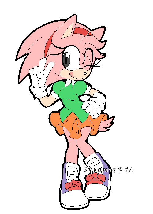 Classic Amy Rose Deviantart