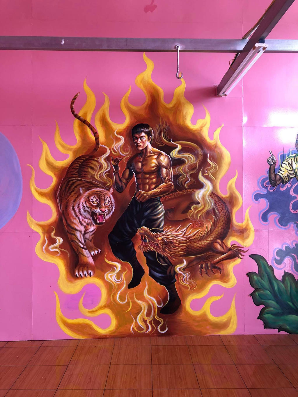 Mural - Bruce Lee n Dragon vs Tiger by Doppelstalker on DeviantArt