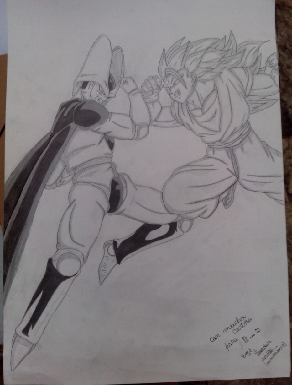 Goku VS Cell (trabajo a sombras) by Lourdes10012 on DeviantArt Goku VS Cell (trabajo a sombras) by Lourdes10012 on DeviantArt