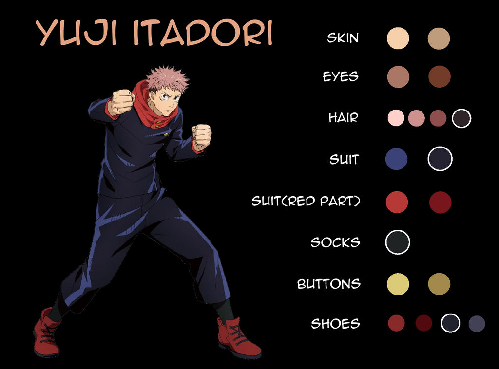 Yuji Itadori - Anime Color by Ade-R on DeviantArt