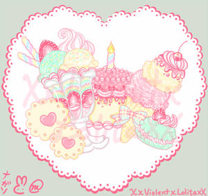 Sweet Birthday Textile Motif