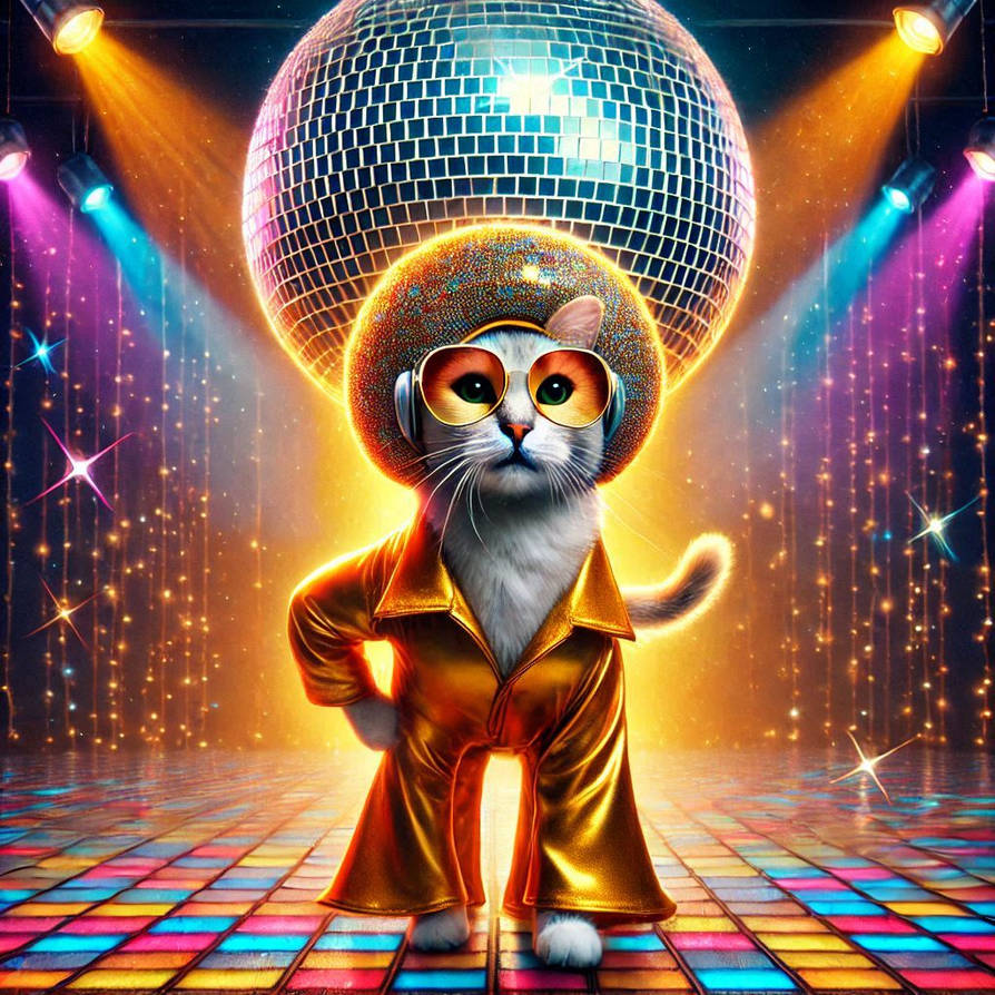 Disco Rave Cat Disco and cat by abrekgiorgi on DeviantArt
