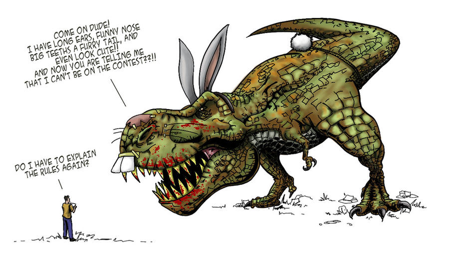 Prehistoric Carnivorous Bunny by zfura