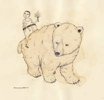 coffee drawing - bear