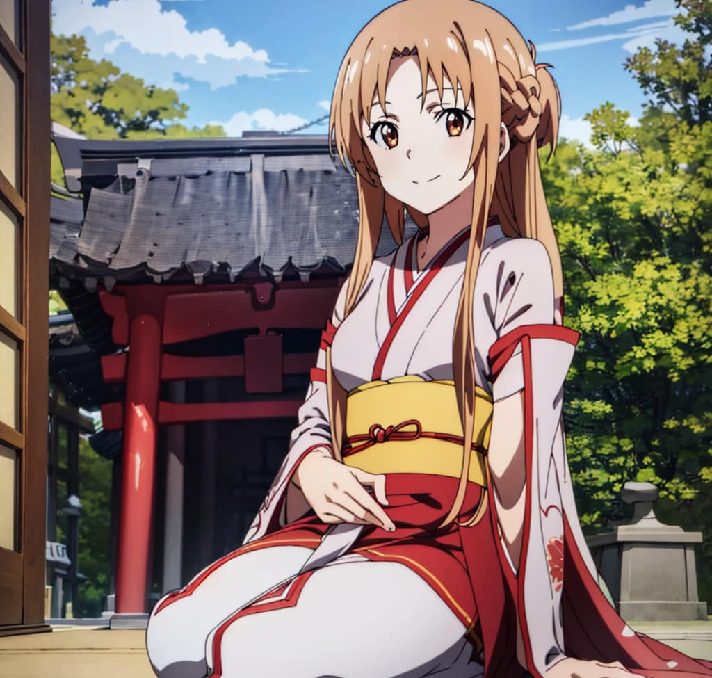 Asuna sits by Kitshito12 on DeviantArt