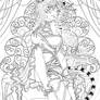 Empress line art