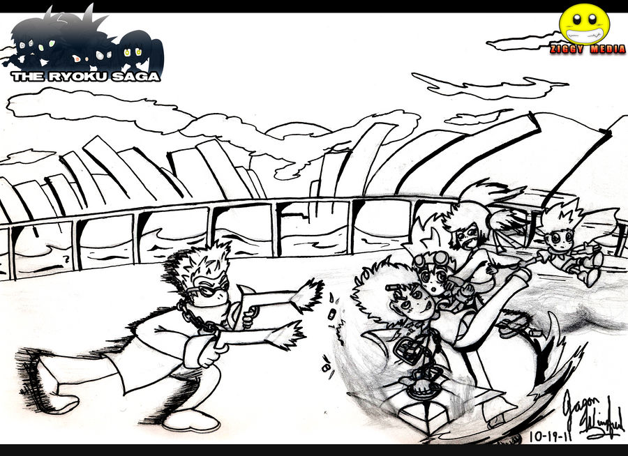 Bridge Rivals Drawing Battle on the Bridge by CrimsonRush99 on DeviantArt