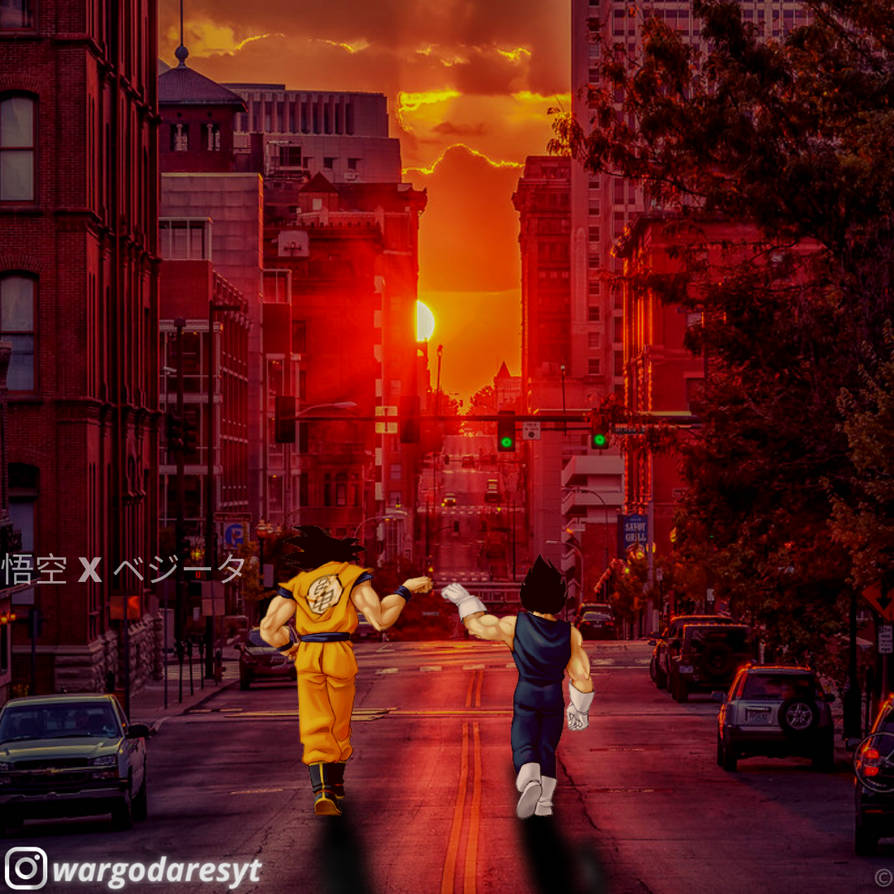 goku X vegeta fist bump by WarGodAresT on DeviantArt