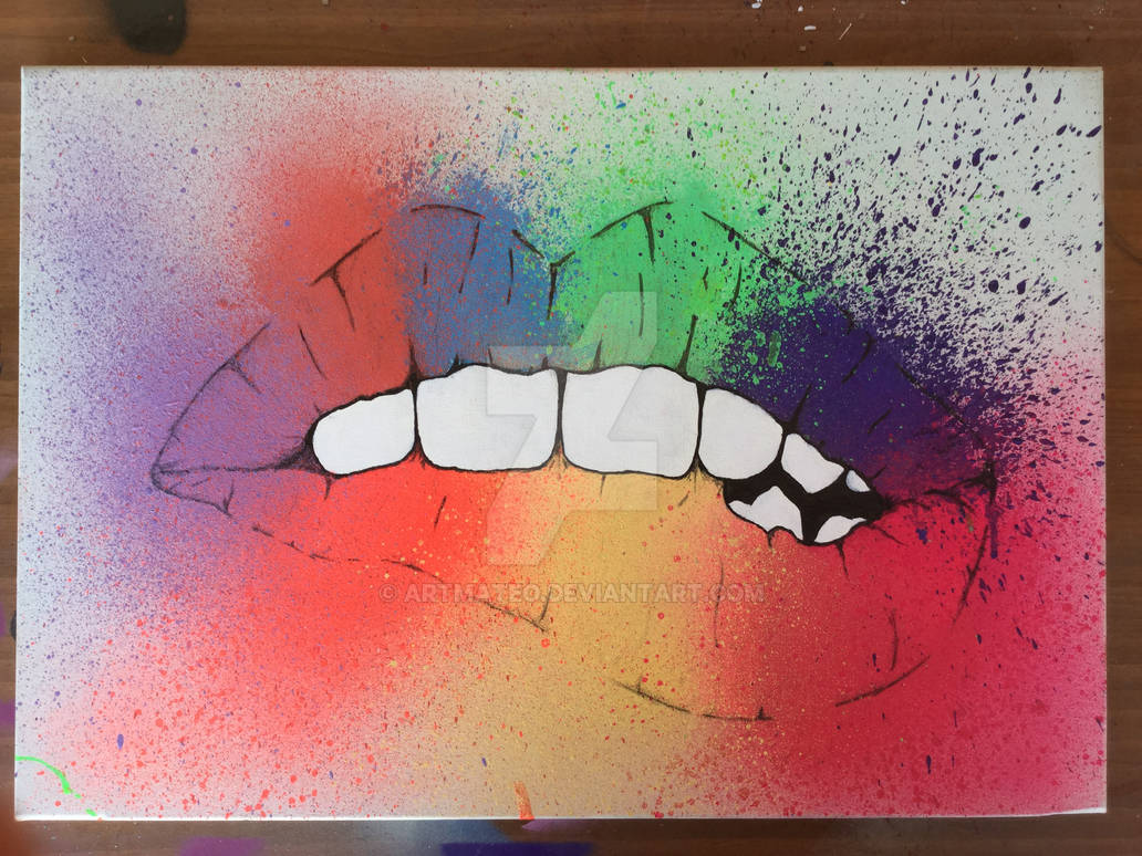 Exploding Colours Form Lips Lip explosion by ArtMateo on DeviantArt