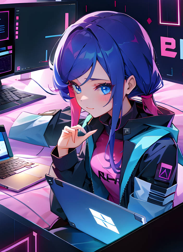 Hacker Girl V2 by Eviwizard on DeviantArt
