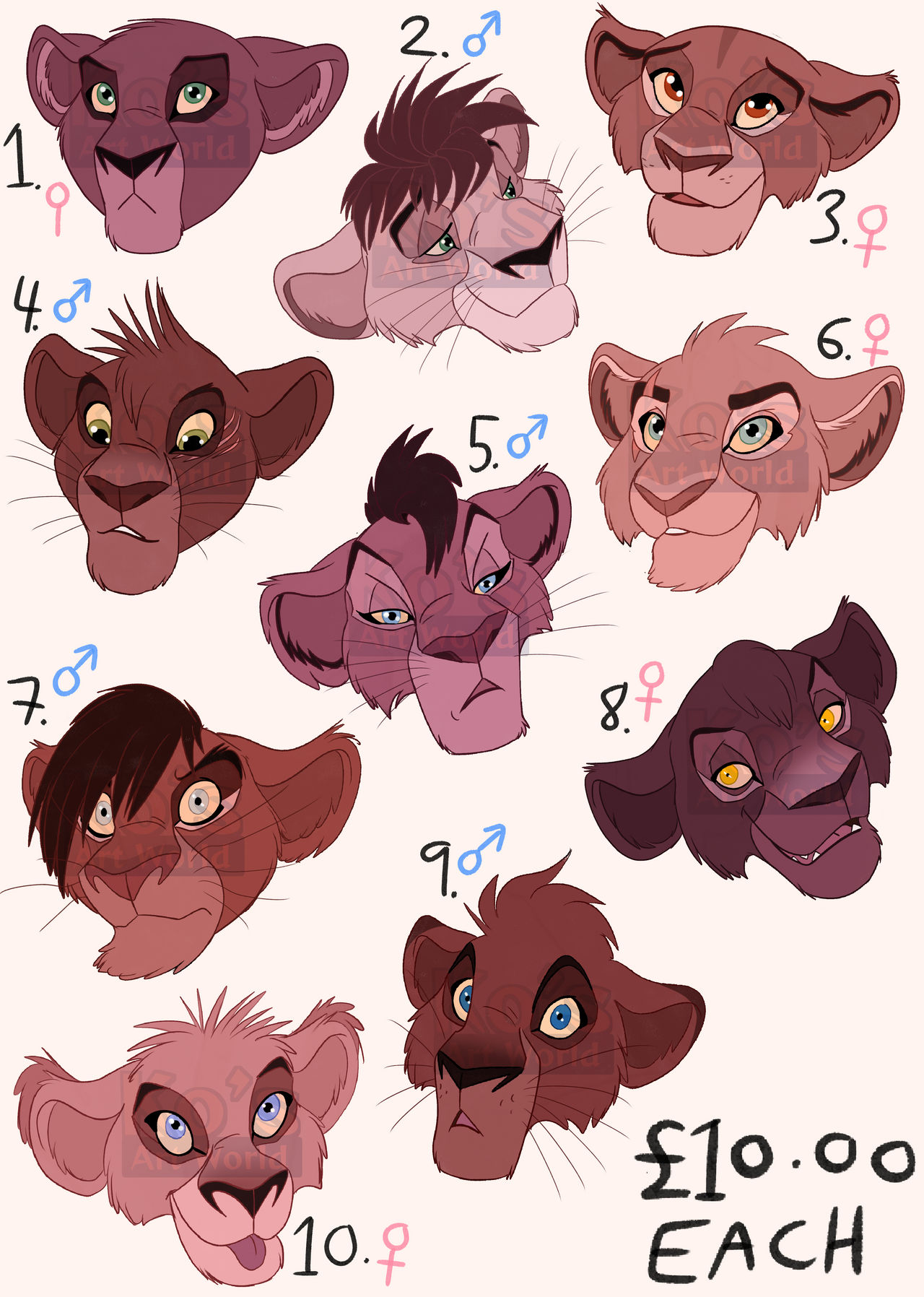 Cubs Deviantart Rapper Kovu Inspired Cubs (FOR SALE) by KoTheArtist on DeviantArt