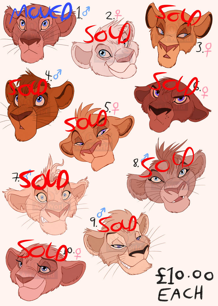 Cubs Deviantart Rapper Vitani Inspired Cubs (FOR SALE) by KoTheArtist on DeviantArt