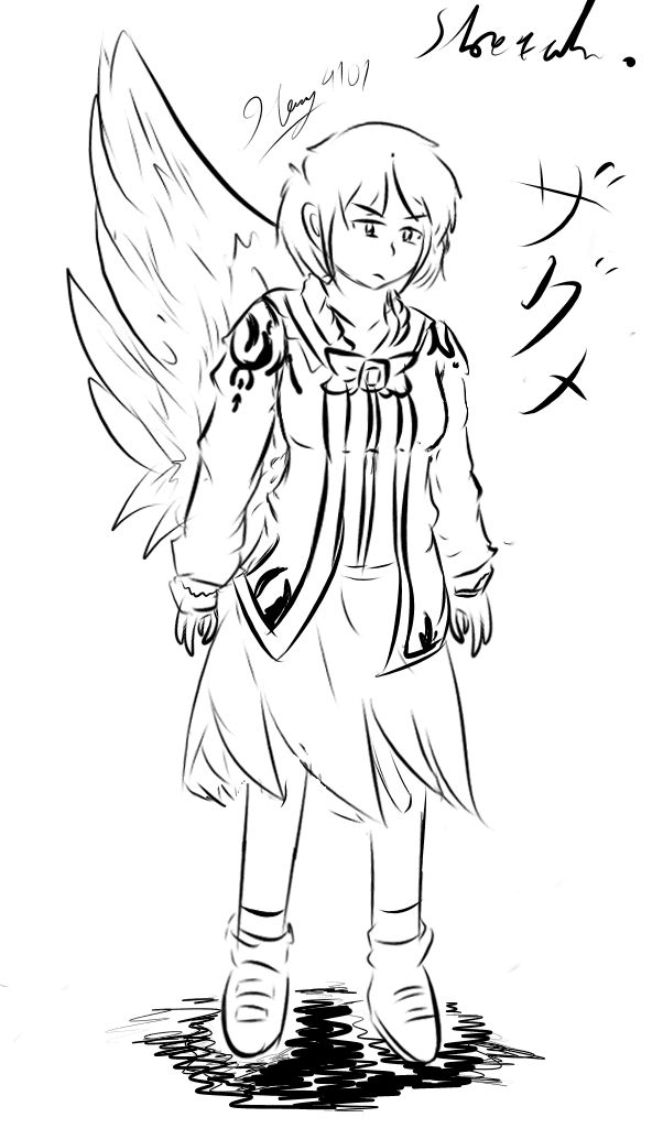 Sagume sketch by IsNietVerboden on DeviantArt
