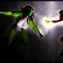 She-Hulk vs Spider-Woman