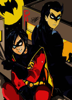 Robin and Nightwing: MS Paint