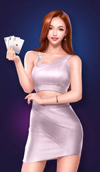 Asian casino girl