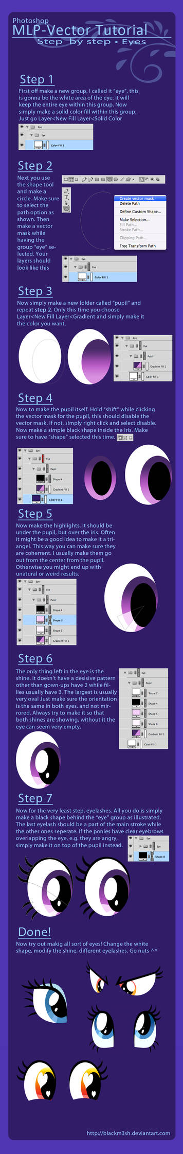 MLP Vector Tutorial - Eyes by Blackm3sh on DeviantArt
