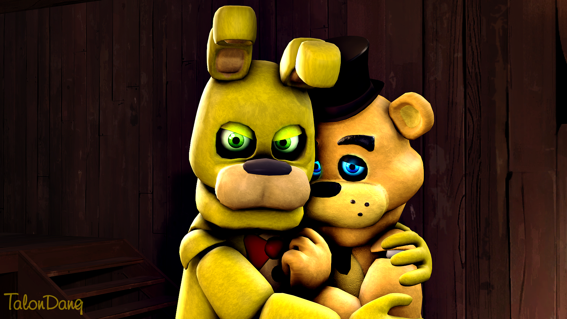 Protection-Spring Bonnie and Golden Freddy.