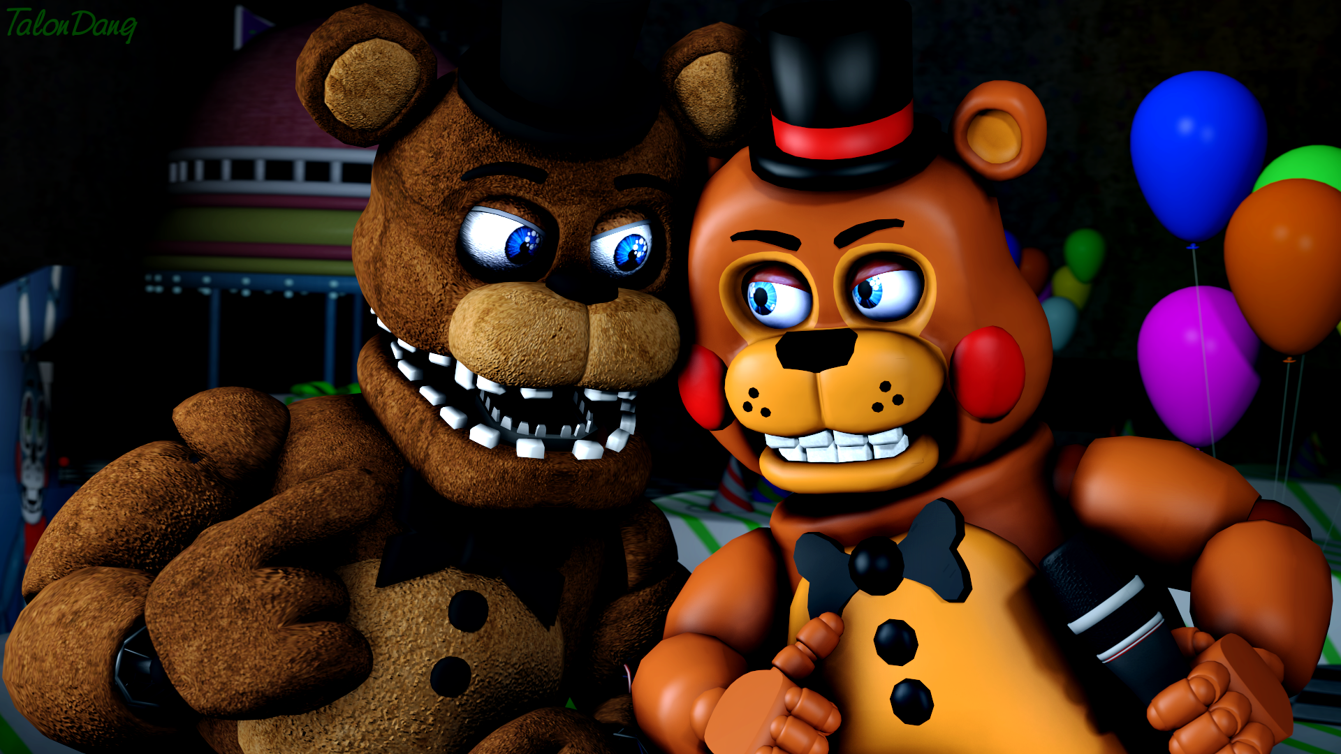 The Stage is mine!-Freddy and Toy Freddy