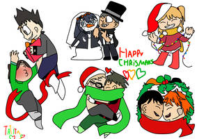 Haikyuu ships doodles Merry Christmas