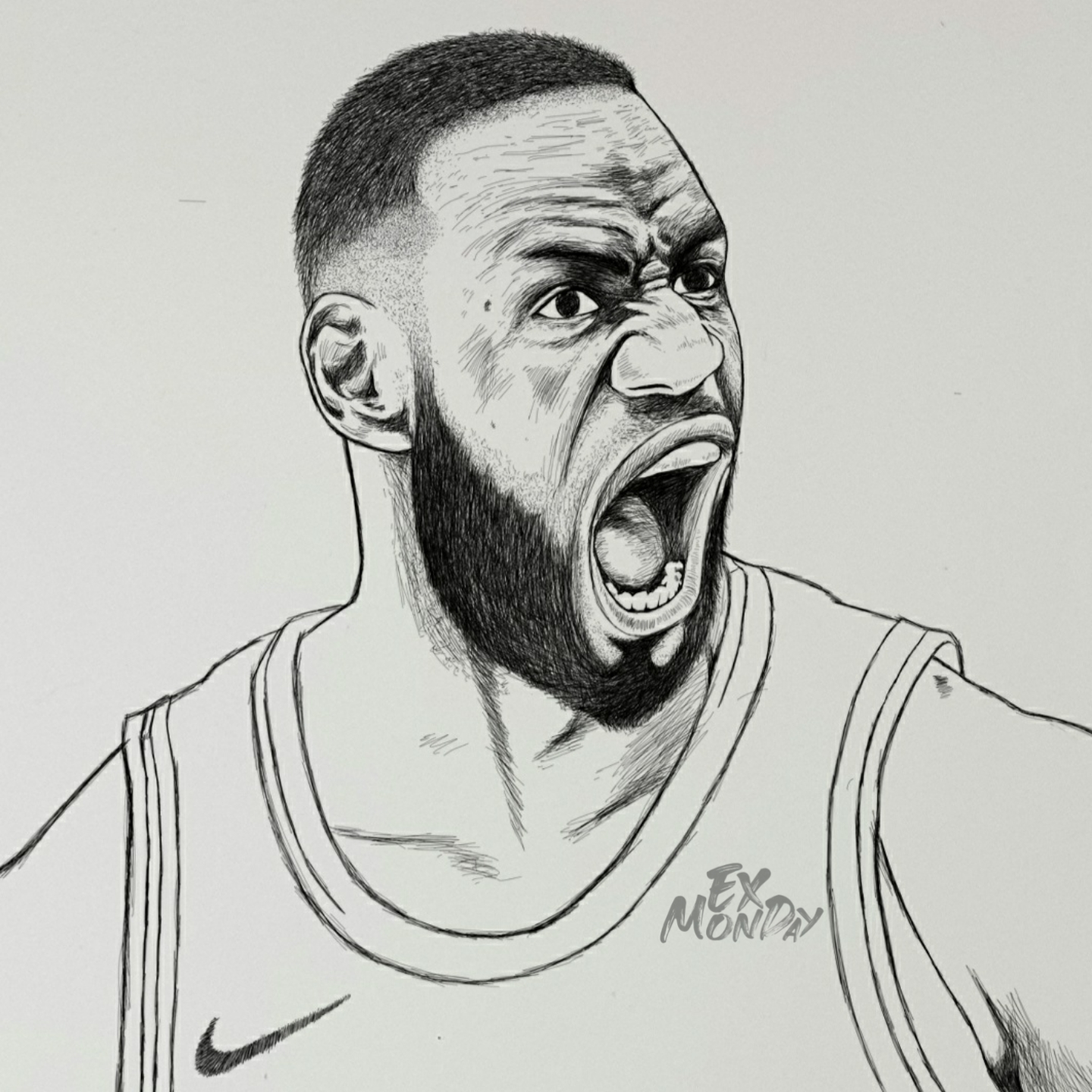 Lebron James Drawing by exmonday on DeviantArt