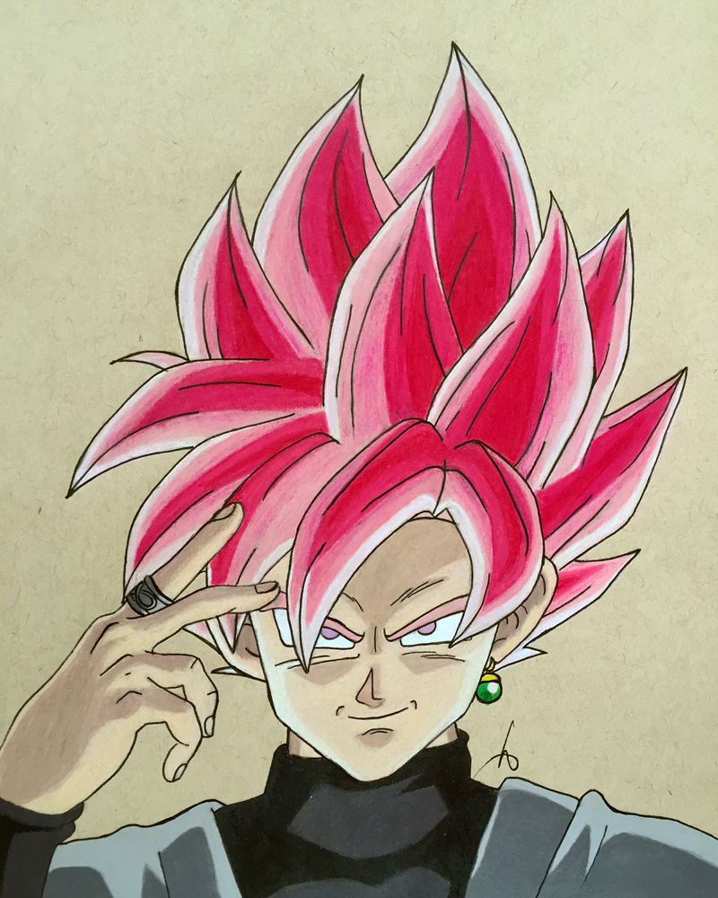 COMO DESENHAR GOKU BLACK ROSA - HOW TO DRAW GOKU BLACK ROSE 