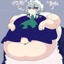 Sakuya's belly (colored) {touhou} 