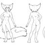 free use lineart - female tailmouth reference