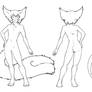 free use lineart - male tailmouth reference