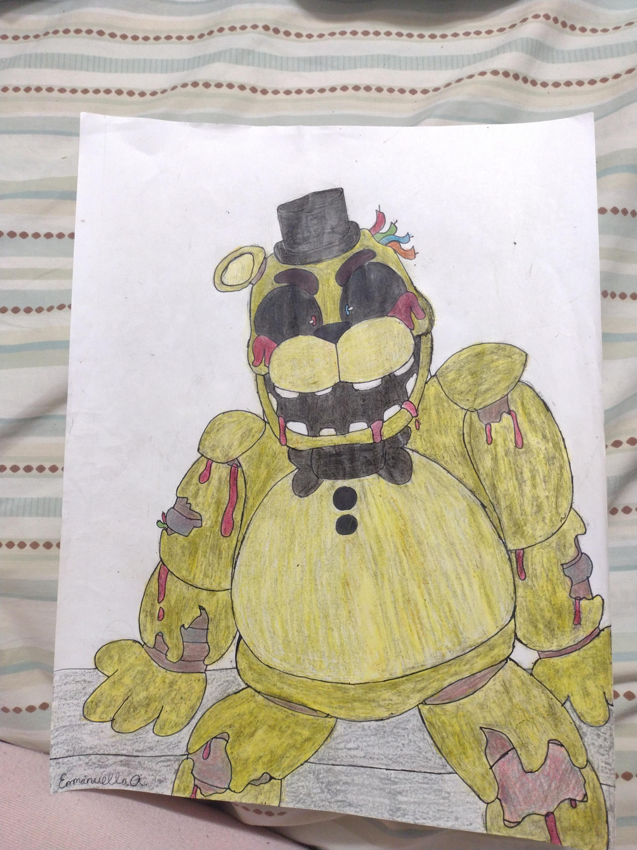 Withered Golden Freddy FNAF Fanart By EmmanuellaBella21 On DeviantArt withered-golden-freddy-fnaf-fanart-by-emmanuellabella21-on-deviantart