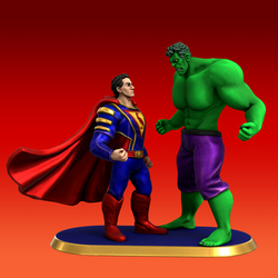 Superman vs Hulk-Portrait