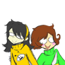 Chara and Leslie - FanArt [south park/Undertale]