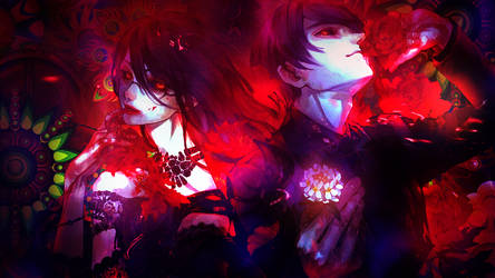 Tokyo Ghoul Wallpaper (Rize and Tsukiyama) by galangcp