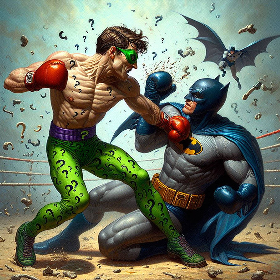 Batman vs Riddler. Riddle me this Funny man by redmond40 on DeviantArt
