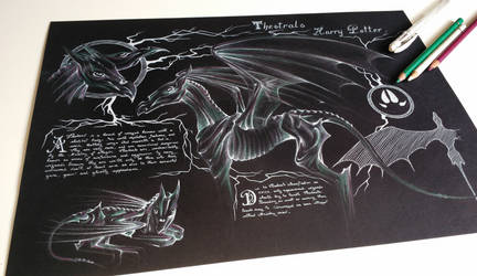 Thestrals / Sombrals - Harry Potter by Zellgarm