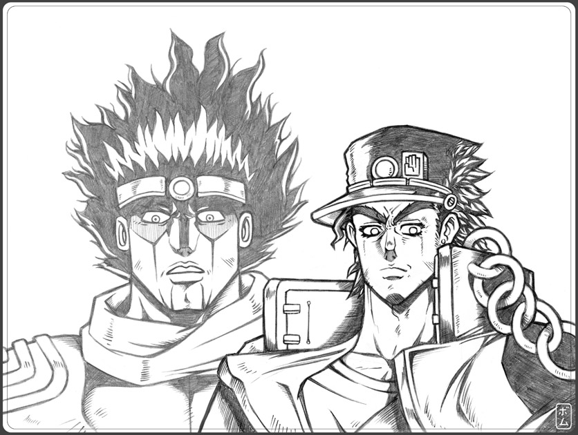 Don't mind me, just some Jotaro Kujo fan art :) by 4bitscomic on DeviantArt