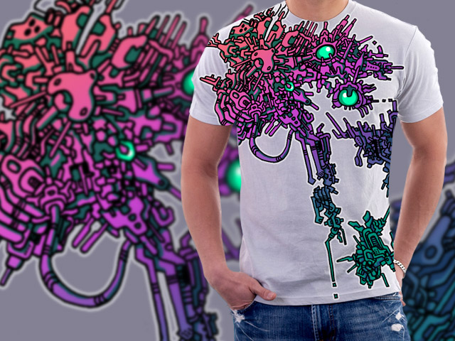 T-Shirt Design: Mech Doodle