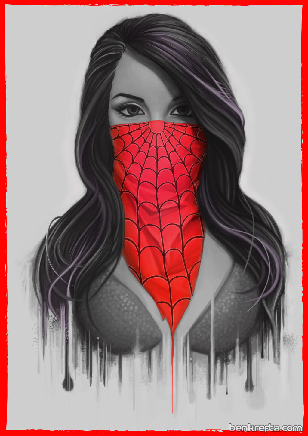 Masked Girl - Red by Bomu