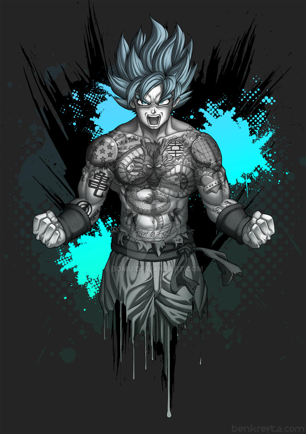 Super Saiyan Goku Kamehameha Dragon Ball Tattoo Dbz - Dragon Ball