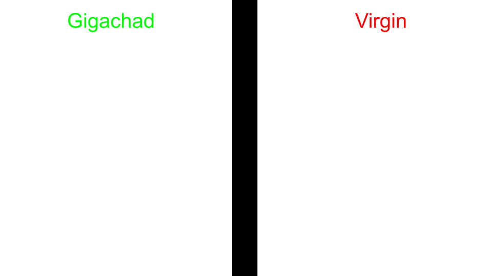Virgin vs Gigachad template, GigaChad