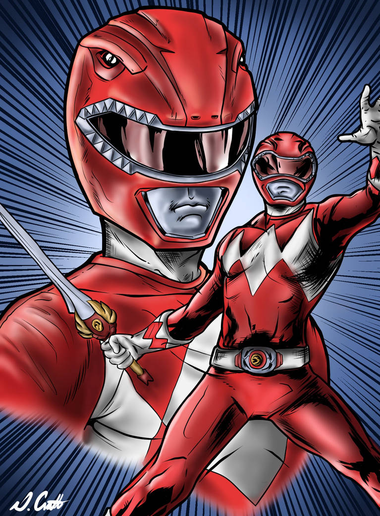 Red Ranger - Mighty Morphin Power Rangers by DavidCrabtreeArt on DeviantArt