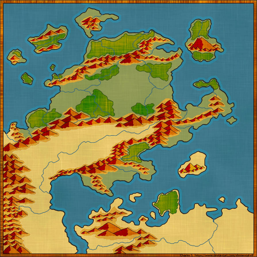 Blank Map of Taham by Elemental-Elf on DeviantArt
