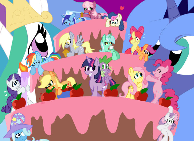 Май литл пони день рождения. Картинки всех пони. С днём рождения мой маленький пони. MLP С днем рождения. Пони с днем рождения картинки.