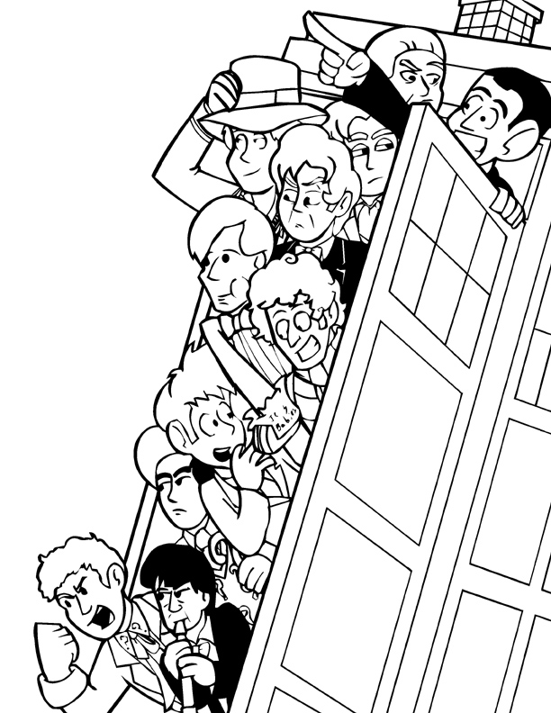 Doctor Who Print Lineart