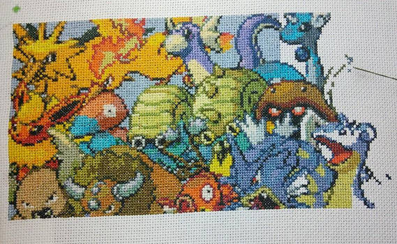 Generation one Pokemon cross stitch 15